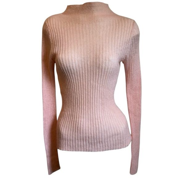 rag & bone Sweaters - Rag and Bone Pink Ribbed Women Mohair Sweater size S/P Long Sleeve Lightweight